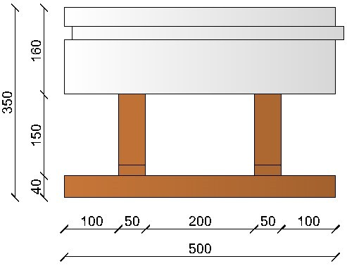 Image of Bloc à bancher en bois ciment (50x25 cm), isolant interne : 16 cm, épaisseur : 35 cm, béton : 15 cm, fabrication Italie
