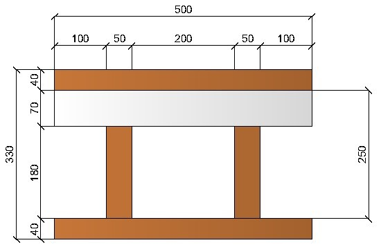 Image of Bloc à bancher en bois ciment (50x25 cm), isolant interne : 7 cm, épaisseur : 33 cm, béton : 18 cm, fabrication Italie