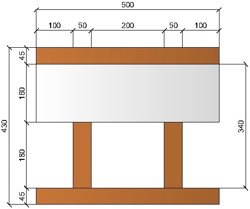 Image of Bloc à bancher en bois ciment (50x25 cm), isolant interne : 16 cm, épaisseur : 43 cm, béton : 18 cm, fabrication Italie