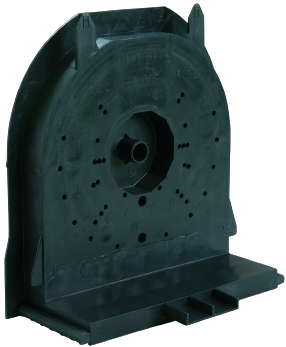 Image de Joue pour coffre avec tunnel de 222/230 mm, talon de 95 mm avec cale fixe, face avec encoche pour support dodécagone