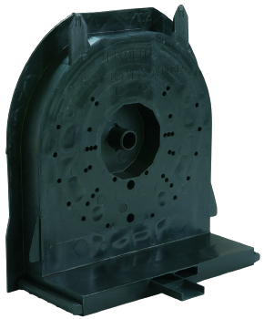 Image de Joue pour coffre avec tunnel de 246 mm, talon de 95 mm avec cale amovible (non fournie), face avec encoche pour support dodécagone