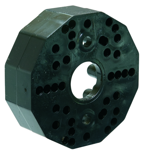 Image de Support dodécagone pour fixation avec vis Parker. Compatible avec joue type B